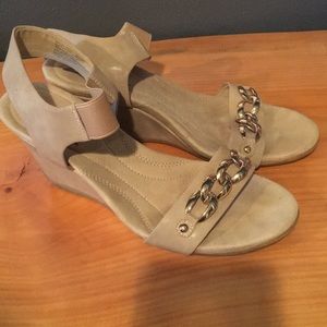 Cream Wedge Sandal